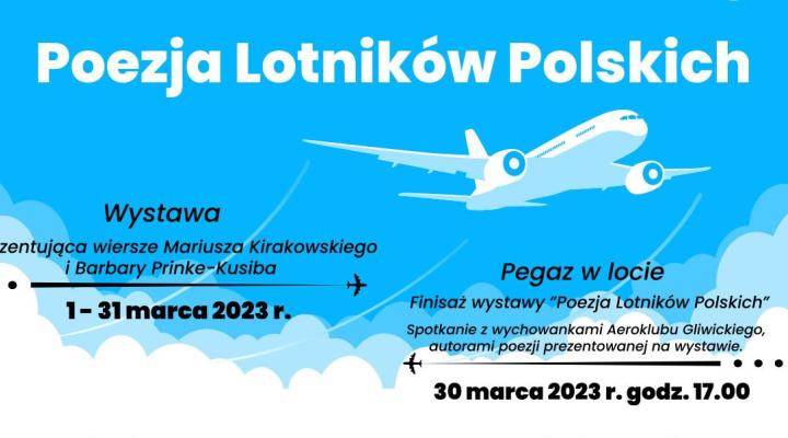 Wystawa "Poezja Lotników Polskich" (fot. Biblioteka Centralna w Gliwicach)