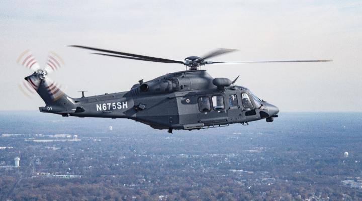 Boeing MH-139 Grey Wolf w locie (fot. Leonardo)