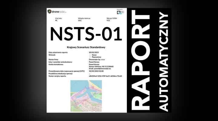 NSTS-01 Raport automatyczny. Droneradar.space