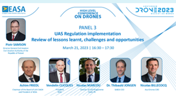 Panele dyskusyjne podczas konferencji wysokiego szczebla EASA w sprawie dronów 2023 (fot. EASA)