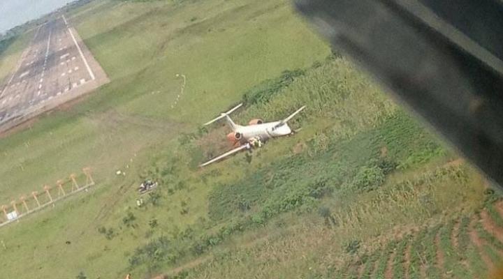 E145 wypadł z pasa po lądowaniu w Lubumbashi