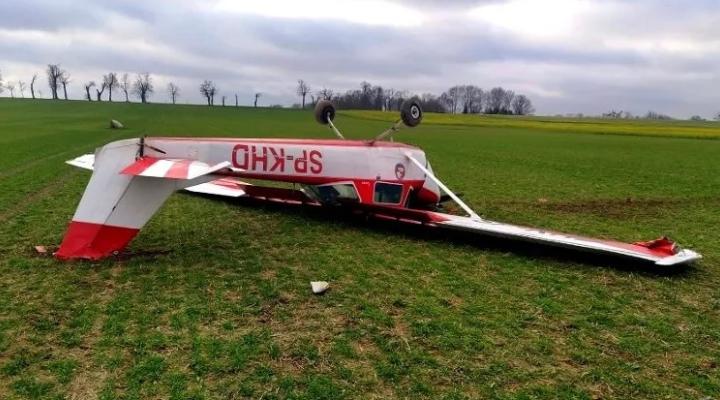 Wypadek samolotu Cessna 150 SP-KHD, fot. OSP Brzóza