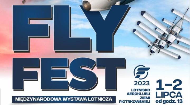 Fly Fest 2023 - plakat (fot. Aeroklub Ziemi Piotrkowskiej)