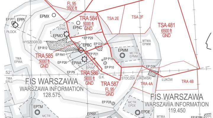 Defilada lotnicza w Warszawie - ograniczenia przestrzeni powietrznej