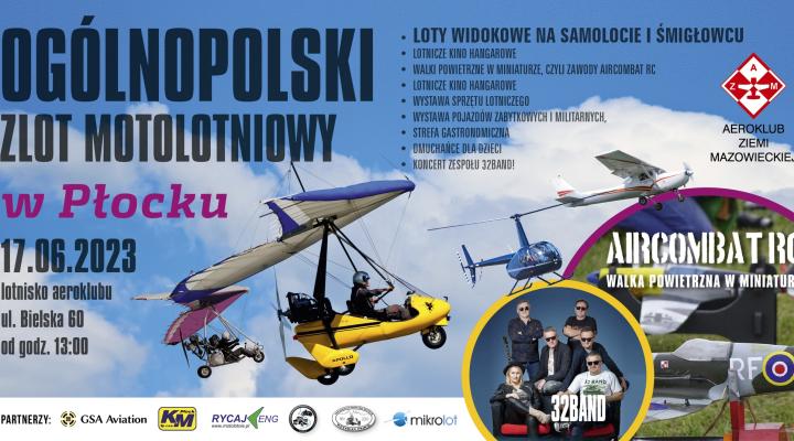Ogólnopolski Zlot Motolotniowy Płock 2023 (fot. Aeroklub Ziemi Mazowieckiej)
