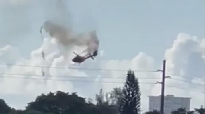 Katastrofa śmigłowca Eurocopter na Florydzie, fot. kadr youtube