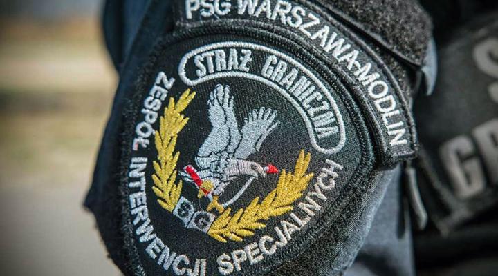 Naszywka Zespół Interwencji Specjalnych PSG Warszawa-Modlin (fot. Nadwiślański OSG)