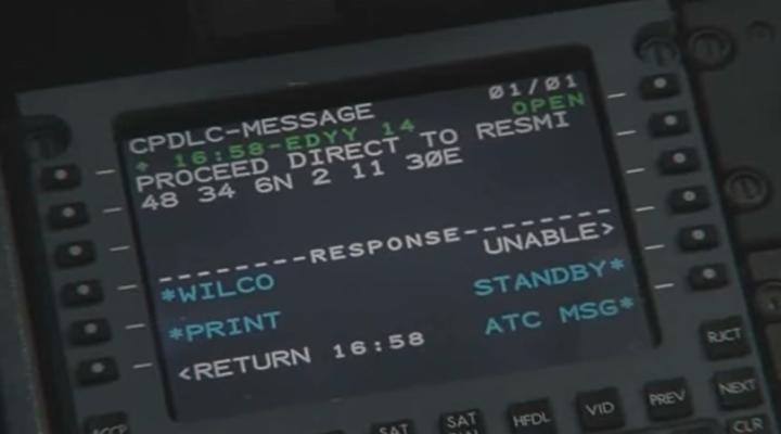 FMS w samolocie komunikacyjnym, fot. kadr youtube