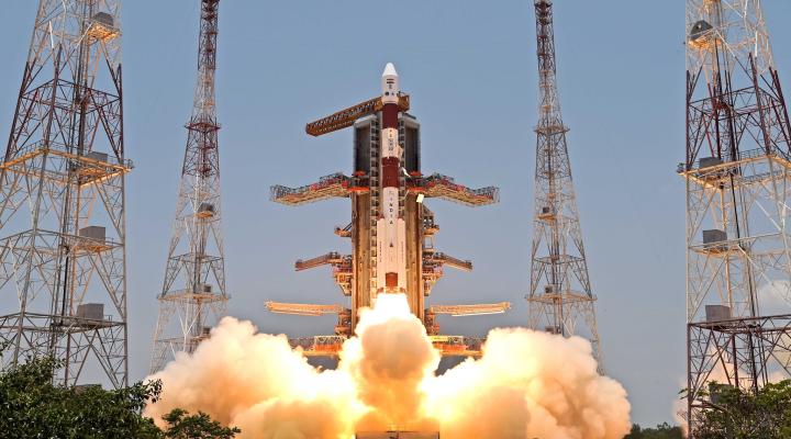 Start misji PSLV-C57 ze statkiem Aditya-L1 (fot. ISRO - Indian Space Research Organisation)