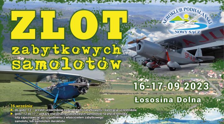 Zlot zabytkowych samolotów w Łososinie Dolnej (fot. Aeroklub Podhalański)