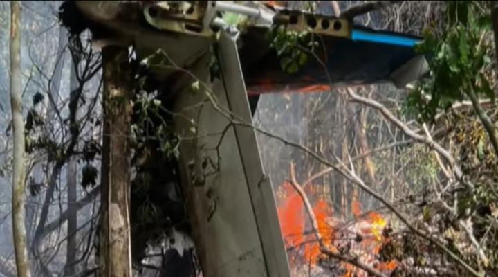 Miejsce wypadku samolotu Cessna 208B Grand Caravan (fot. kadr z filmu na youtube.com)