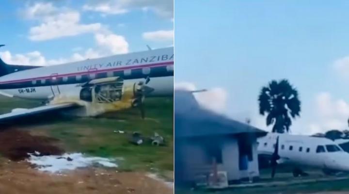 Dwa wypadki EMB-120 w Tanzanii, fot. twitter