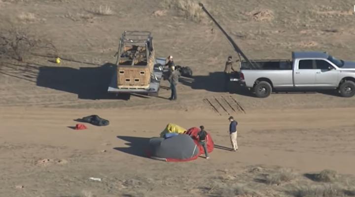 Miejsce wypadku balonu Kubicek BB 85 w Arizonie (fot. kadr z filmu na youtube.com)