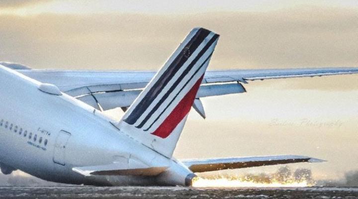 Tail straik A359 Air France w Toronto, fot. avherald