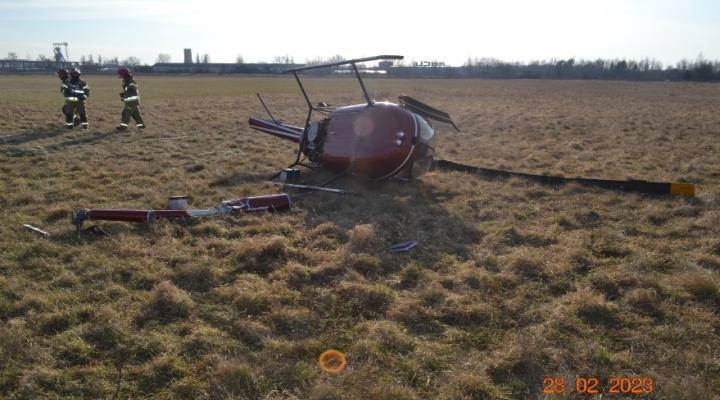 Wypadek śmigłowca Robinson R44, fot. PKBWL