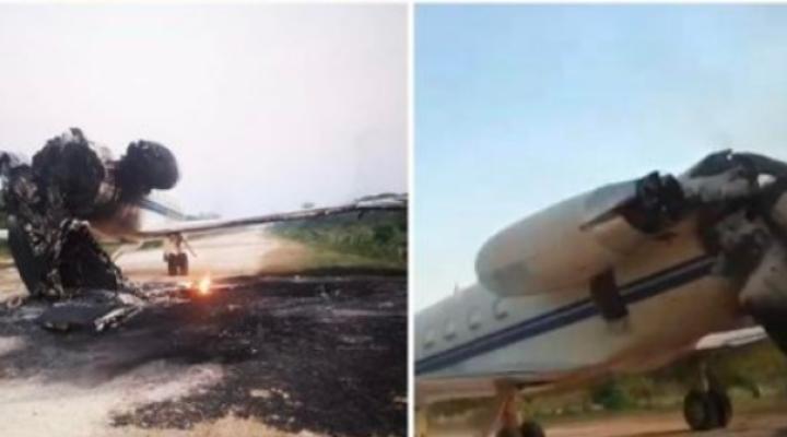 Zniszczony samolot należący do kartelu narkotykowego, fot. breakingbelize.news