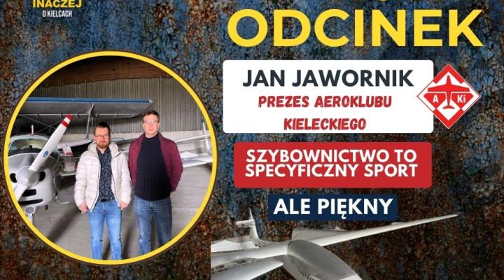 Jan Jawornik, Prezes Aeroklubu Kieleckiego gościem programu Inaczej o Kielcach (fot. Inaczej o Kielcach, Facebook)