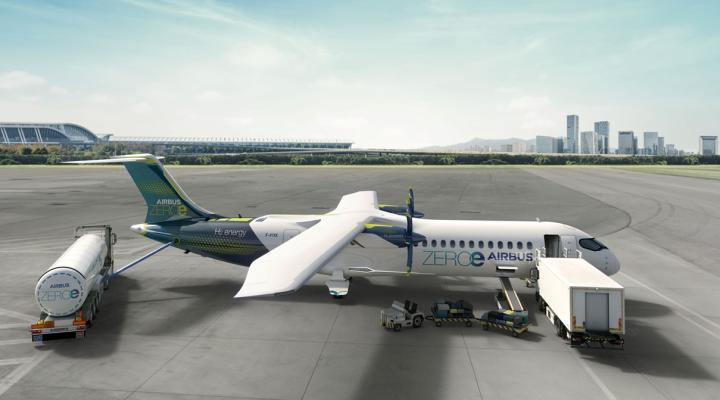ZeroE - inicjatywa na rzecz zastosowania wodoru w lotnictwie (fot. Airbus)