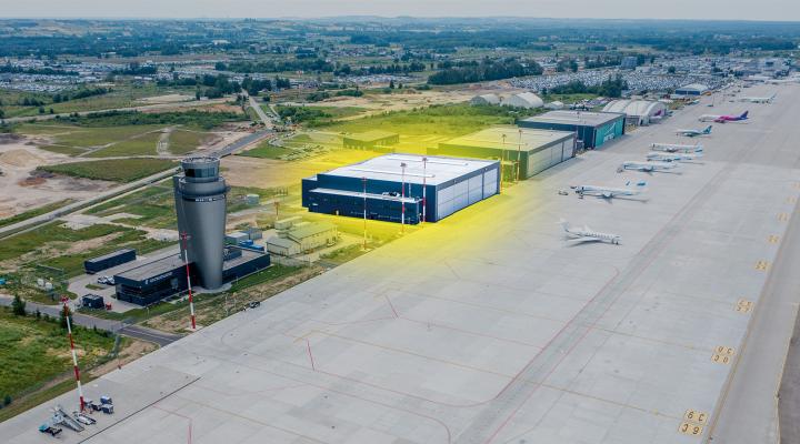 Czwarty hangar do obsługi technicznej w Porcie Lotniczym Katowice - wizualizacja (fot. Port Lotniczy Katowice)