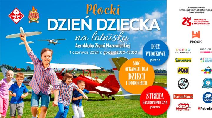 Dzień Dziecka na lotnisku w Płocku (fot. Aeroklub Ziemi Mazowieckiej)