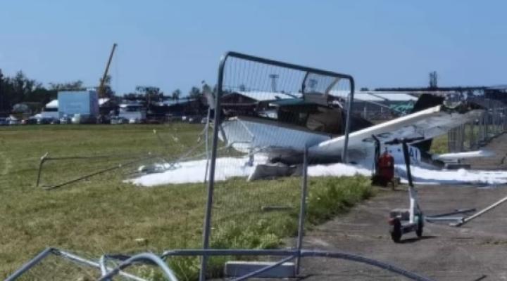 Wypadek samolotu na lotnisku w Kołobrzegu, fot.e-kg