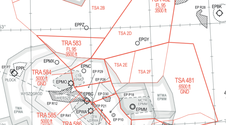 Ograniczenia w przestrzeni powietrznej w dniach 14-15 sierpnia 2024