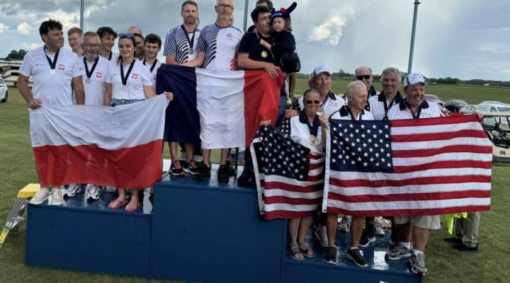 Podium Mistrzostw Świata FAI Modeli Latających na Uwięzi, fot. Aeroklub Polski