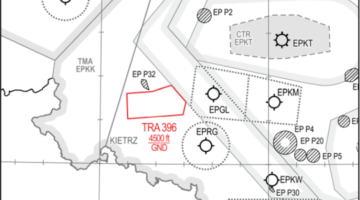 Wprowadzenie strefy TRA396 na stałe. Źródło: PAŻP