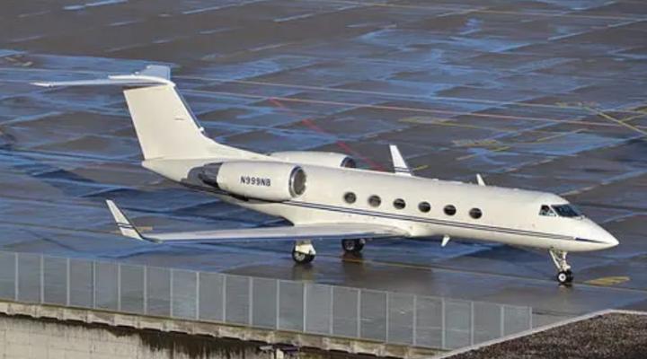 Gulfstream G4, którego próbowano ukraść na lotnisku Martin State