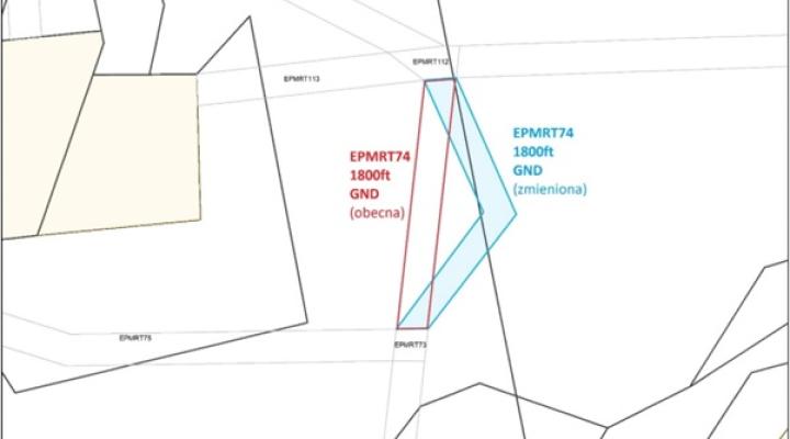 Konsultacje PAŻP - zmiana granic poziomych strefy EPMRT74