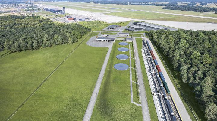 Multimodalny węzeł przeładunku w Porcie Lotniczym Katowice (fot. firma FINM)