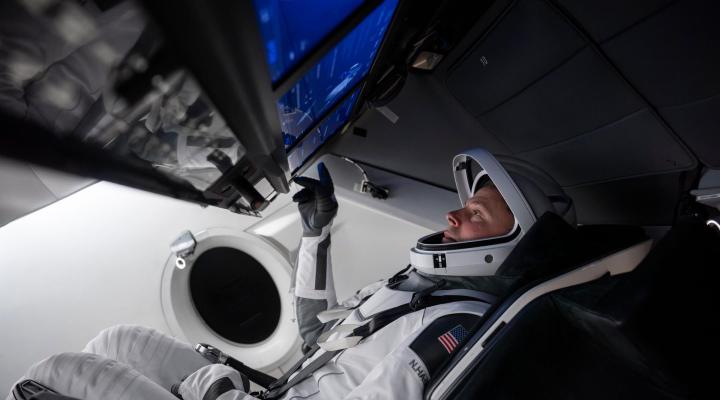 Nick Hague, astronauta NASA, w statku SpaceX Crew-9 (fot. NASA)