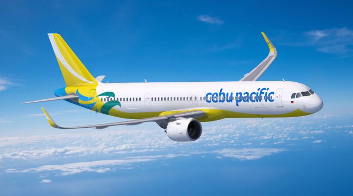 A321neo w barwach Cebu Pacific w locie (fot. Airbus)