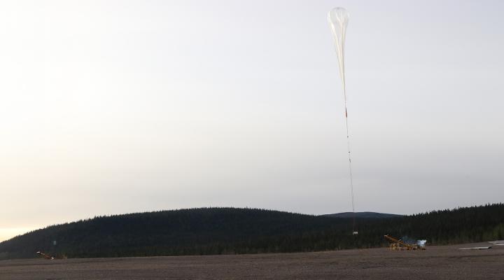 Start balonu BEXUS 35 z eksperymentem CURiE (fot. Politechnika Warszawska)