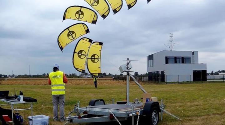Test części powietrznej systemu generacji energii elektrycznej przy użyciu latawca kite (fot. Politechnika Warszawska)