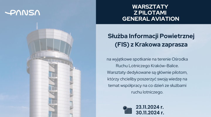 Warsztaty dla pilotów General Aviation na terenie Ośrodka Ruchu Lotniczego Kraków-Balice (fot. PAŻP)