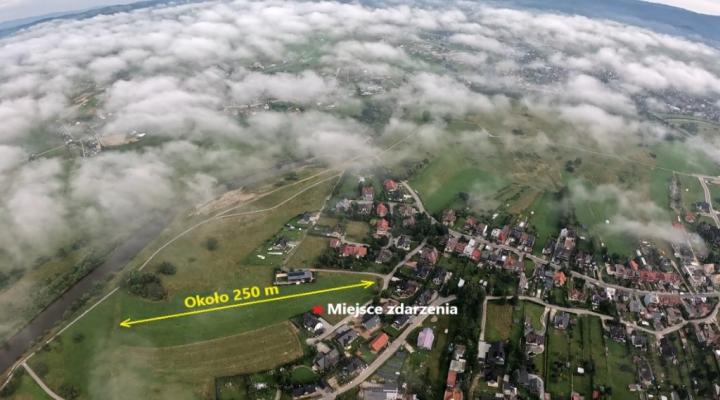 Wypadek spadochroniarza w Nowym Targu, fot. źródło PKBWL