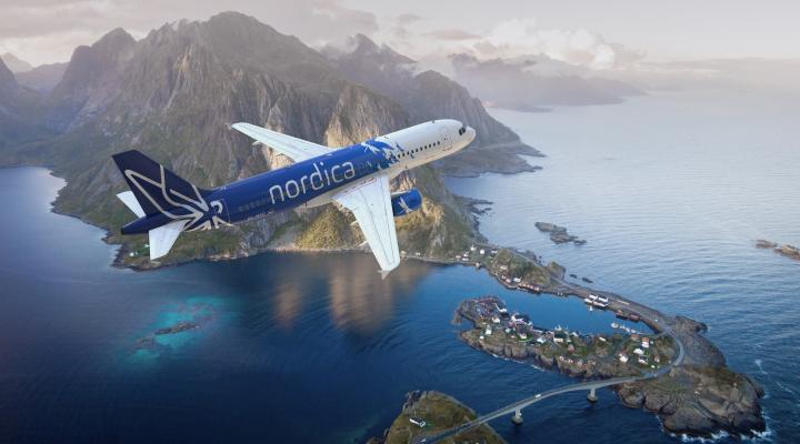 A320 linii Nordica w locie (fot. Nordica)