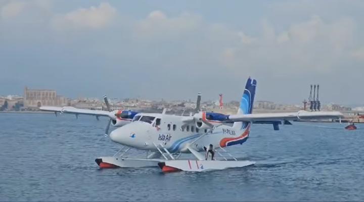 De Havilland Canada DHC-6-300 Twin Otter należący do Isla Air Express (fot. kadr z filmu na youtube.com)