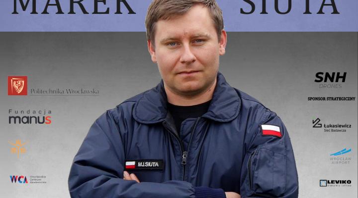 Marek Siuta na IV Akademickiej Konferencji Lotniczej 'Studenci (nie)Tylko o Lotnictwie' (fot. Akademicki Klub Lotniczy PWr)