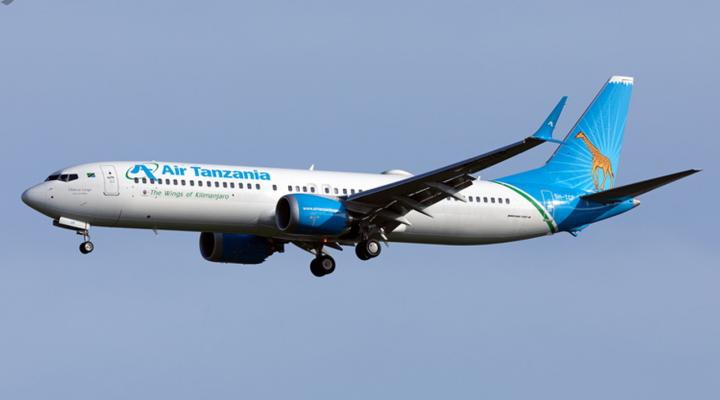 B737 MAX należący do linii air Tanzania, fot. AMS