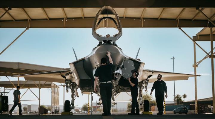 Belgijski F-35A Lightning II w bazie lotniczej Luke Air Force Base w Arizonie (fot. U.S. Air Force, Senior Airman Katelynn Jackson)