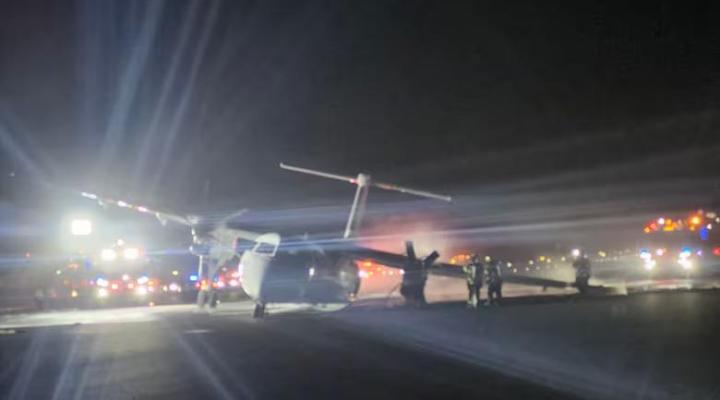 Dash 8-400 Air Canada lądował awaryjnie w Halifax, fot. centralnews