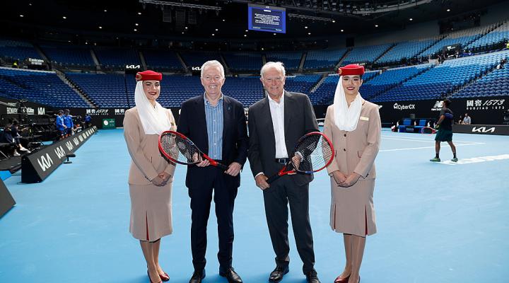 Emirates jako oficjalne linie lotnicze Australian Open (fot. Emirates)