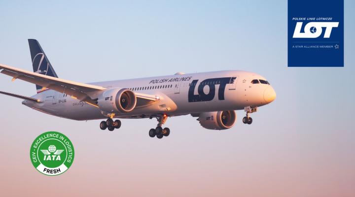 Polskie Linie Lotnicze LOT uzyskały certyfikat IATA CEIV Fresh (fot. PLL LOT)
