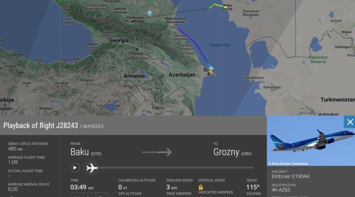 Wizualizacja lotu na flightradar24