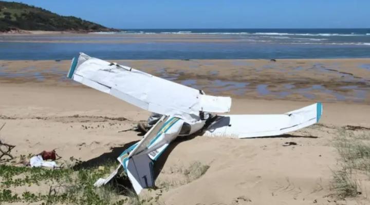 Wypadek Cessny 172 na plaży w Australii, fot. avweb