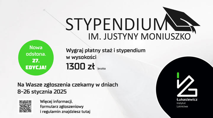 Stypendium im. Justyny Moniuszko 2025 (fot. Łukasiewicz - Instytut Lotnictwa)