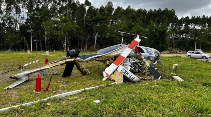 Wypadek śmigłowca Bell 206 w Brazylii, fot. fl360