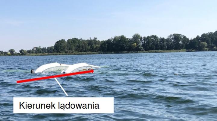 Wypadek Cessny 172 P na jeziorze Lednica, fot. PKBWL